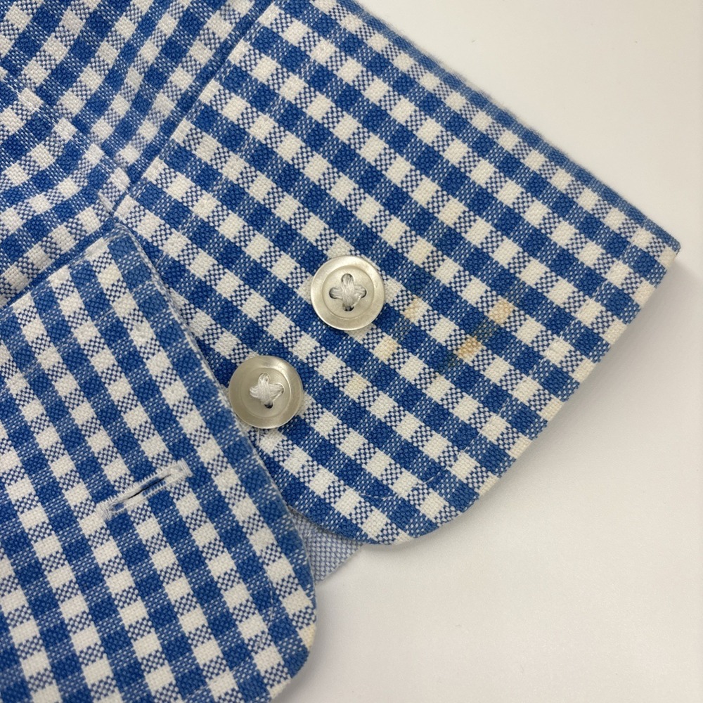 Charles Tyrwhitt Weekend Shirt Men's XL Blue White Check Classic Fit Non Iron - Picture 10 of 10